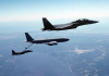 F-15s in Flight with KC-135 (USAF Photo)
