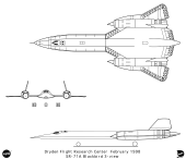 SR-71A 3-view Line Art (NASA Diagram)