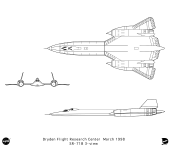 SR-71B 3-view Line Art (NASA Diagram)