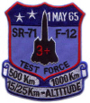 1 May 65: SR-71/F-12 Test Force Patch