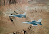 F-16s in Flight over a Canyon (USAF Photo)