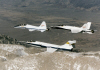 F-18 in Flight with F-104 and T-38 (NASA Photo)