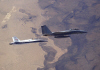 F-18 in Flight with F-15 (NASA Photo)